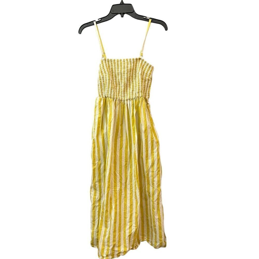Women's Strapless Smocked Tube Sundress a New Day Yellow/White Striped  XXL